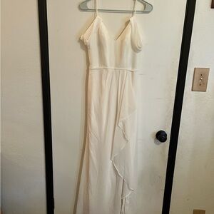 Ivory David’s Bridal Bridesmaids Dress